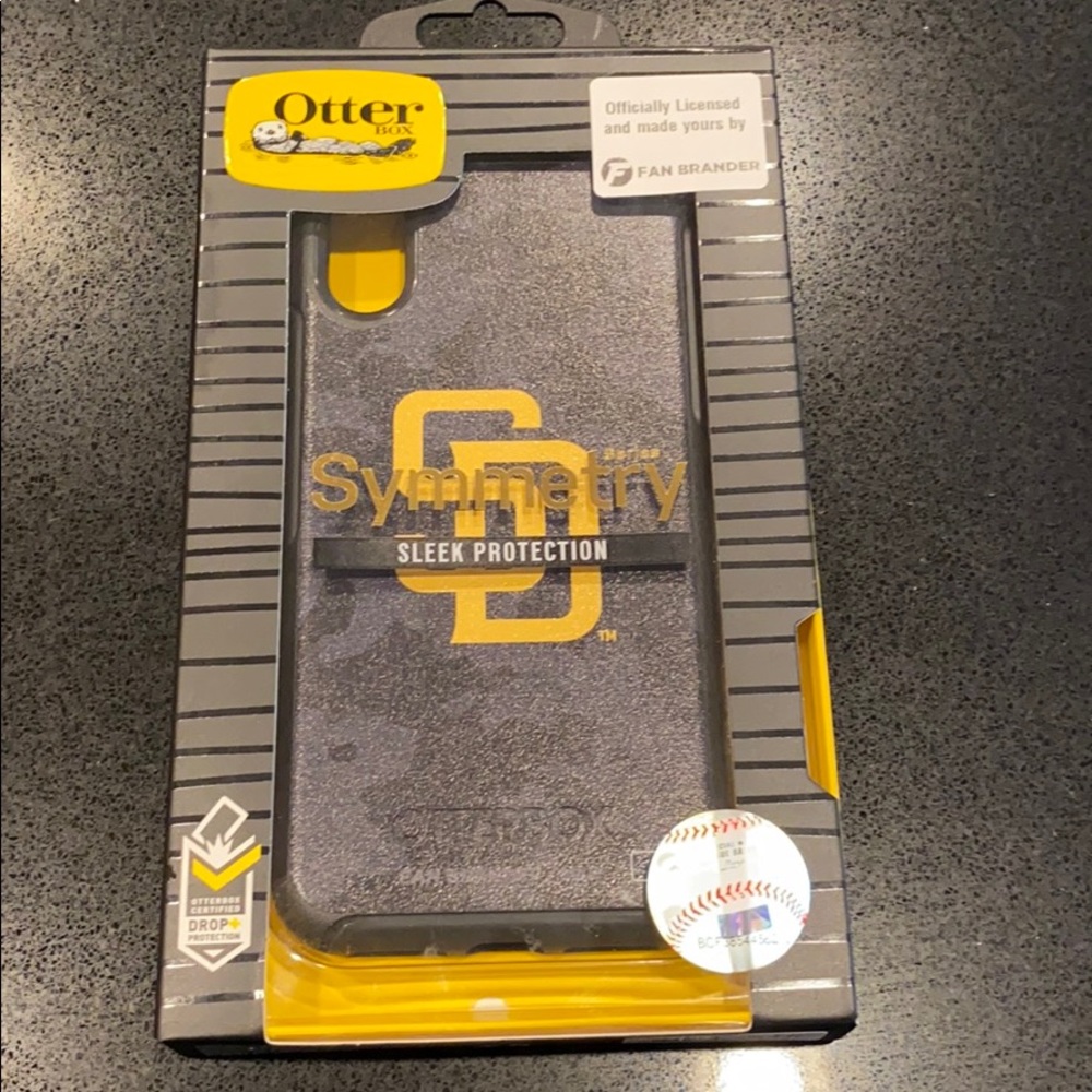 Otterbox Symmetry case. San Diego Padres logo.
